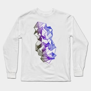 Geometric triangles art abstract Long Sleeve T-Shirt